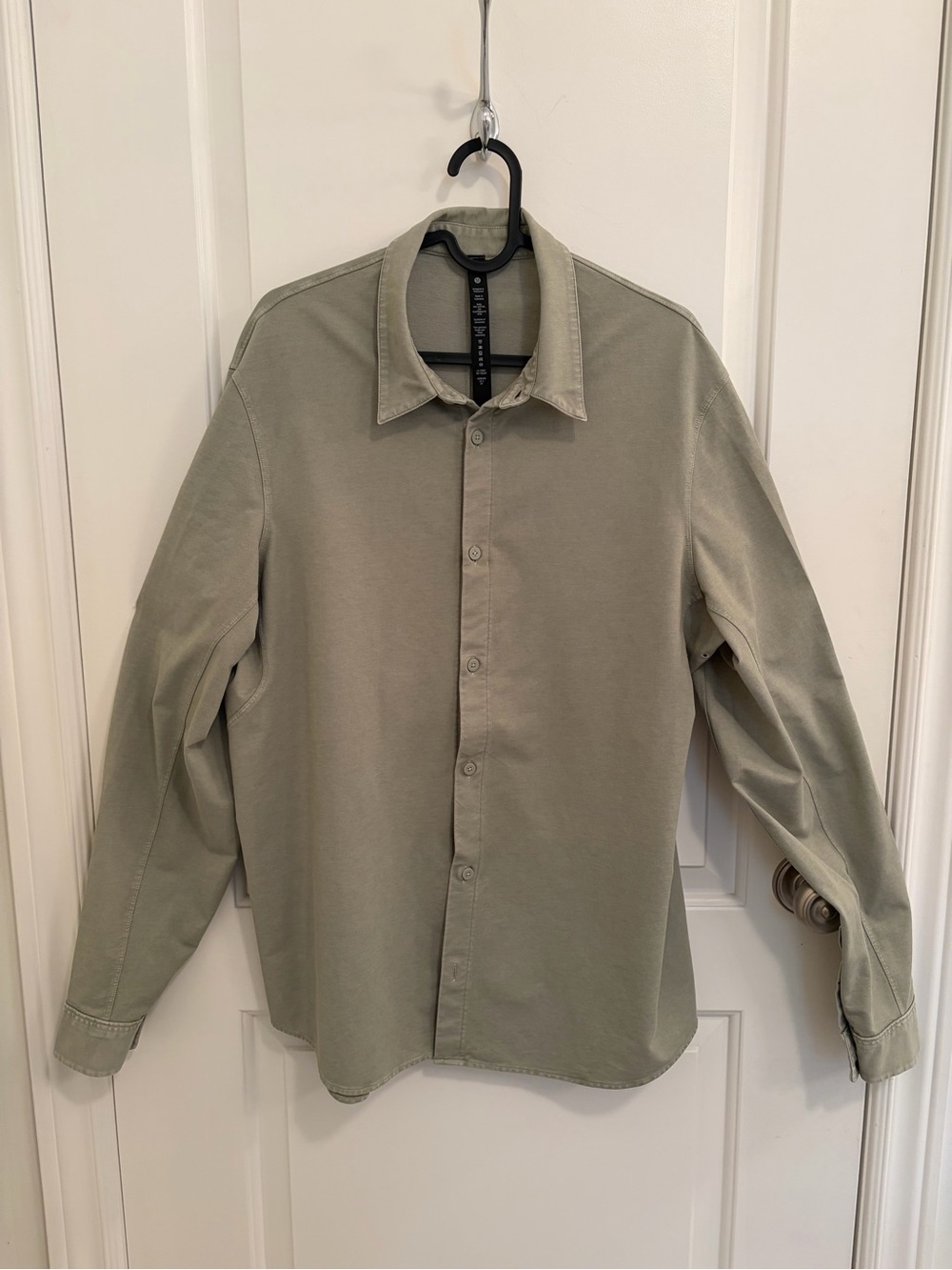 Lululemon Men's Casual Long-Sleeve Button-Up Shirt - Sage Green